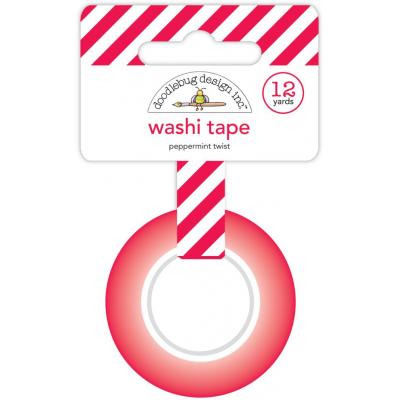 Doodlebug Let It Snow Washi Tape - Peppermint Twist